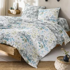 BecquetDrap housse percale de coton HANOI blanc