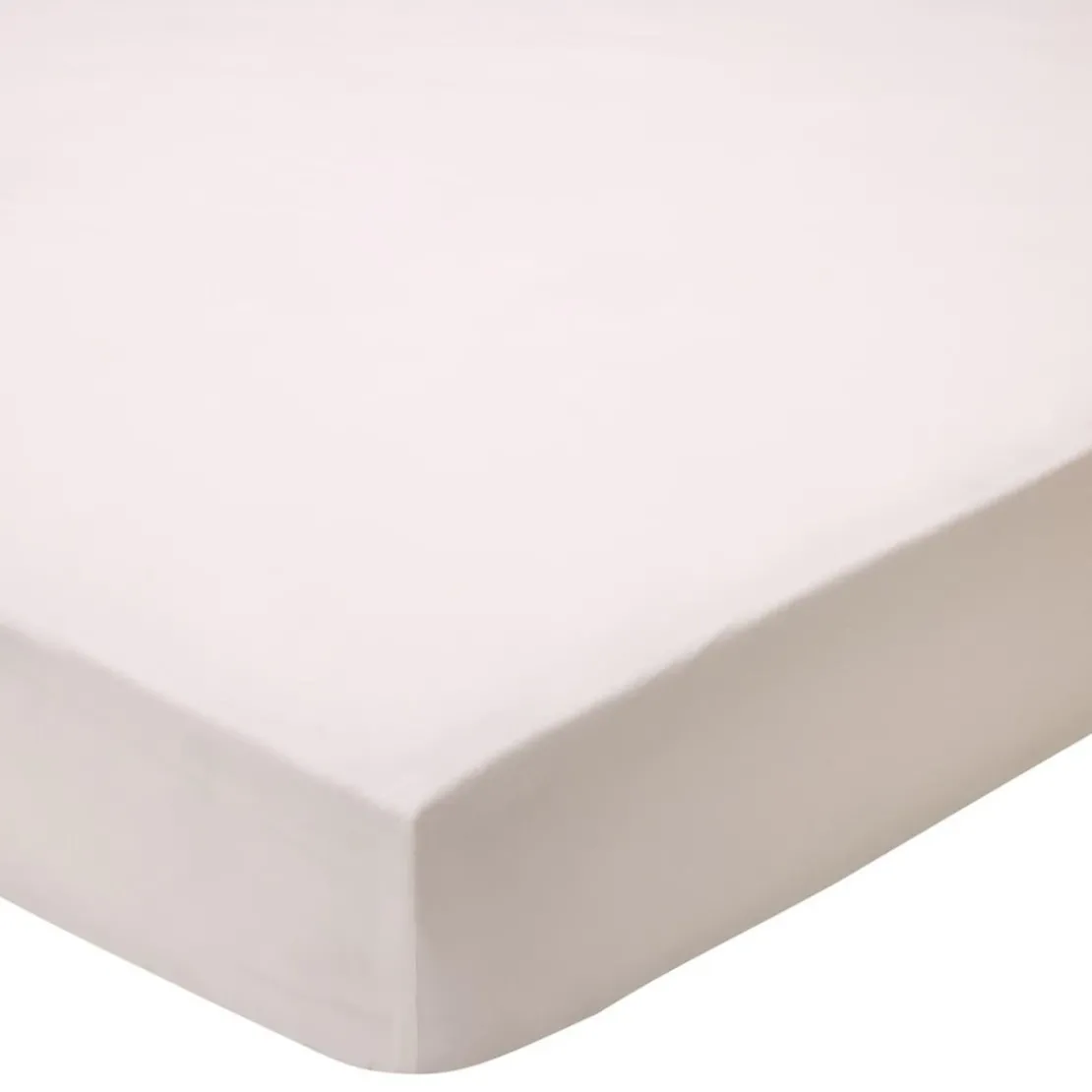 BecquetDrap housse percale de coton FRISSON - blanc