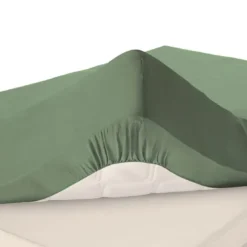 BecquetDrap-housse uni en jersey Super Grands Bonnets 40 cm vert lichen
