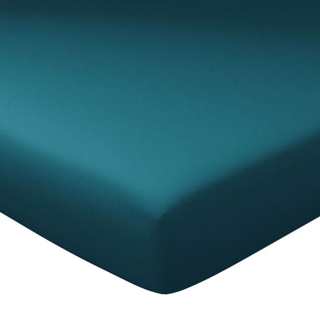 BecquetDrap-housse uni en jersey Grand Bonnet 30cm bleu canard