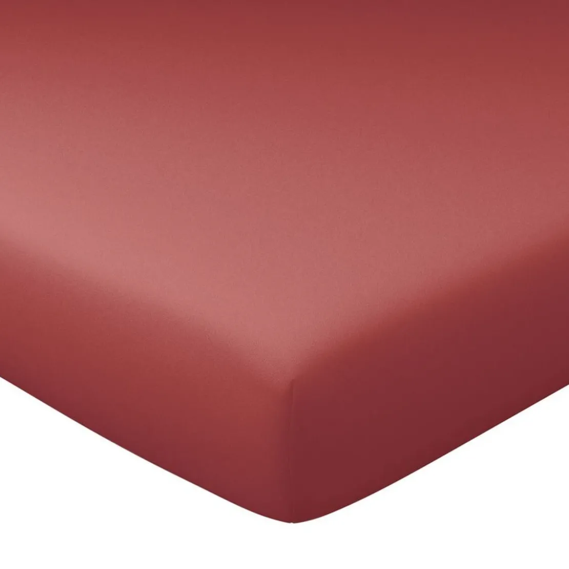 BecquetDrap-housse uni en jersey Grand Bonnet orange sienne