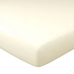 BecquetDrap-housse uni en lin Grands Bonnets 32 cm blanc craie
