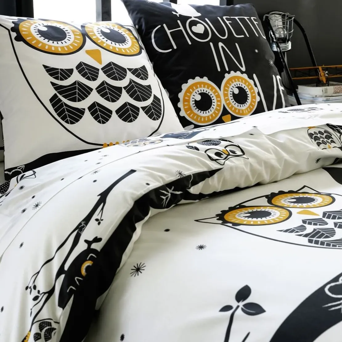 BecquetDrap plat CHOUETTE IN LOVE gris