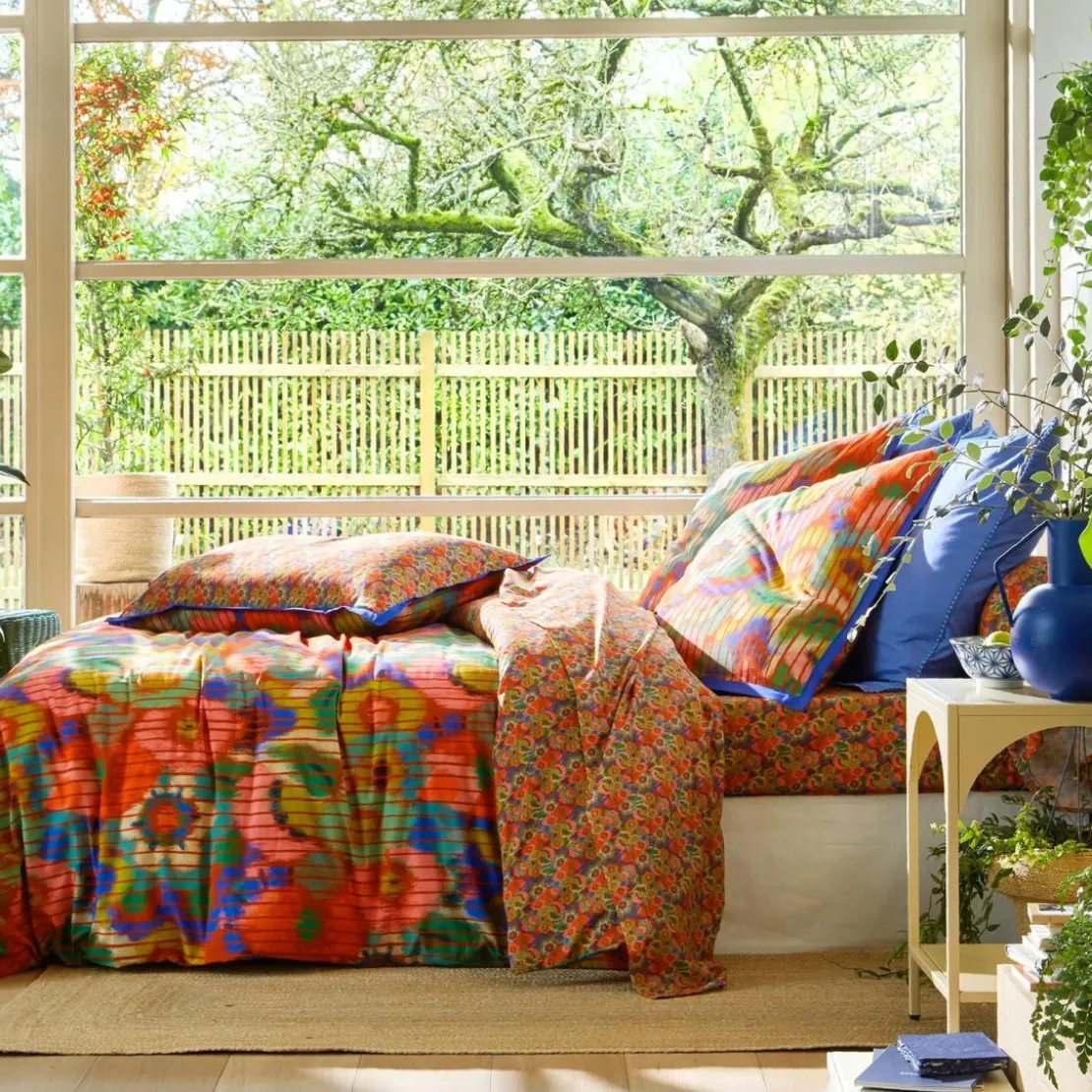 BecquetDrap plat coton multicolore motif graphique - Collection DYNAMIQUE
