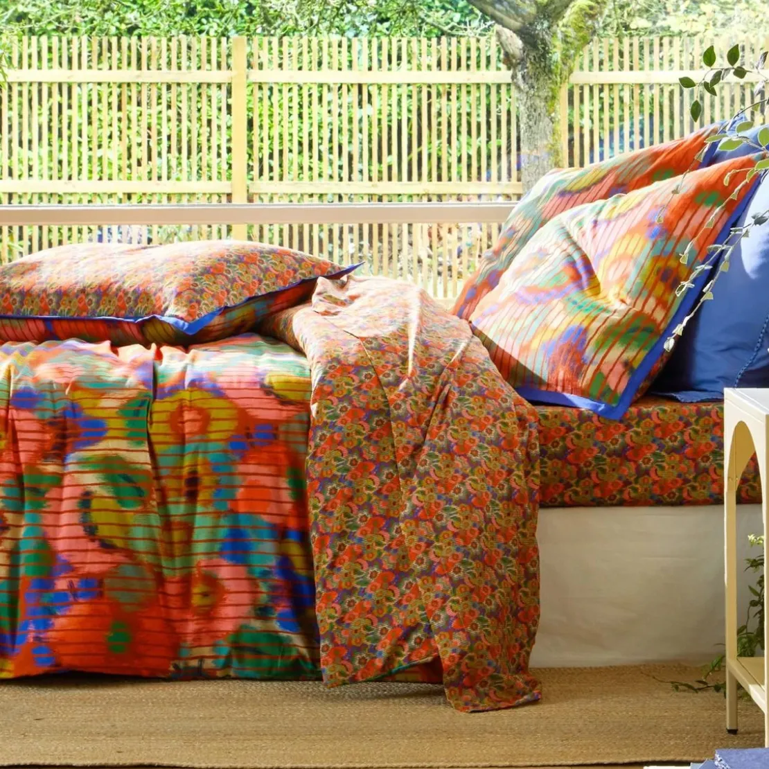 BecquetDrap plat coton multicolore motif graphique - Collection DYNAMIQUE