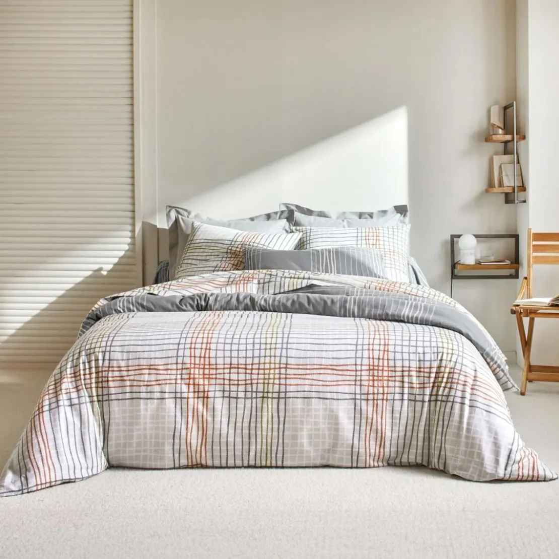 BecquetDrap plat coton NOA - gris