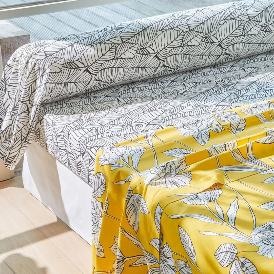 BecquetDrap plat coton SUMMER - jaune