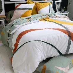 BecquetDrap plat en coton ABSTRACT - gris