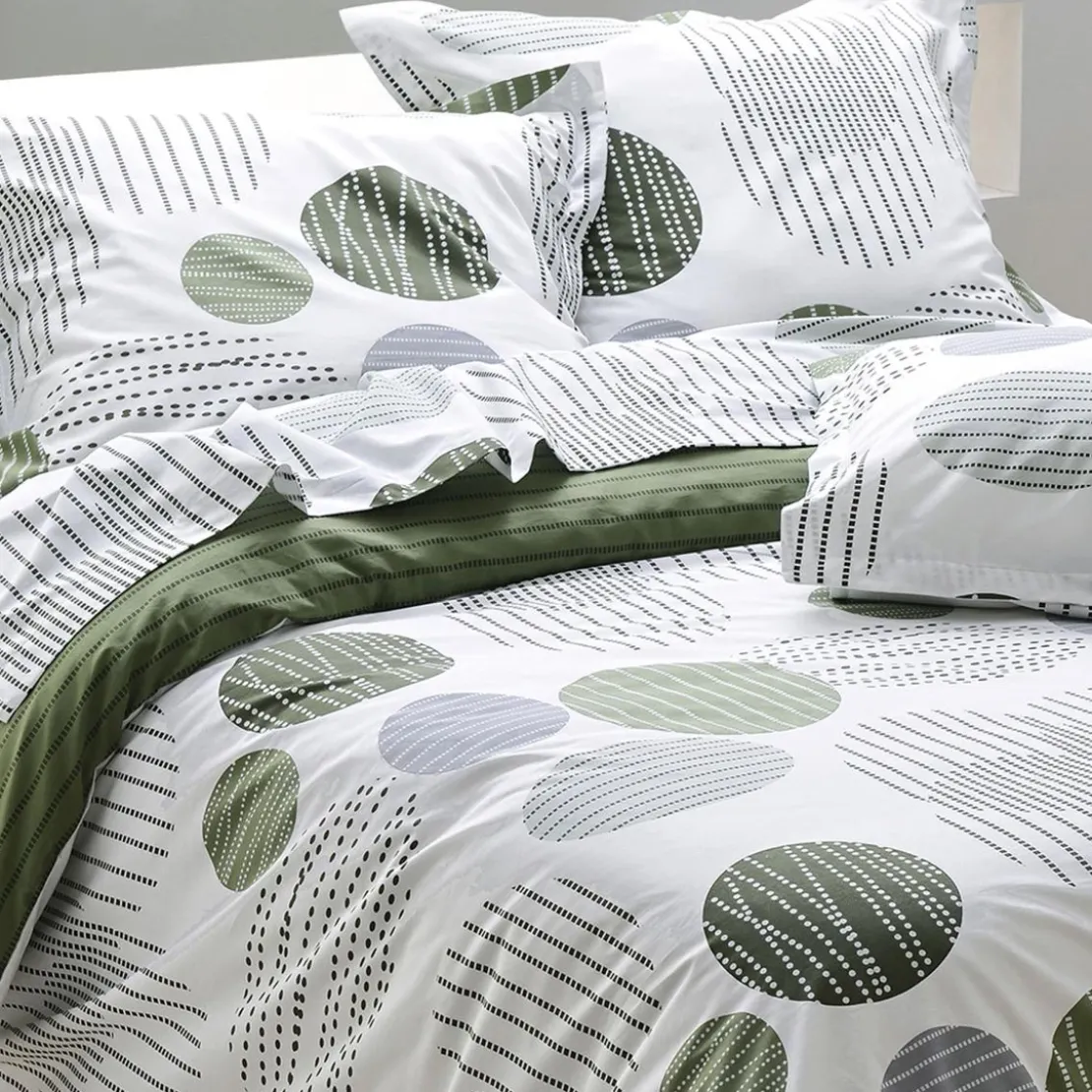 BecquetDrap plat en coton BAXLEY - vert kaki