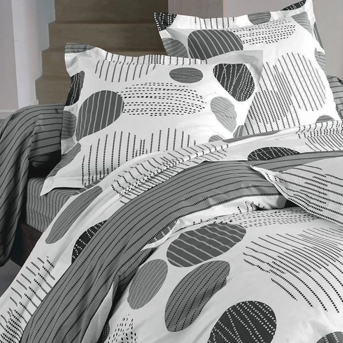 BecquetDrap Plat en coton BAXLEY - gris