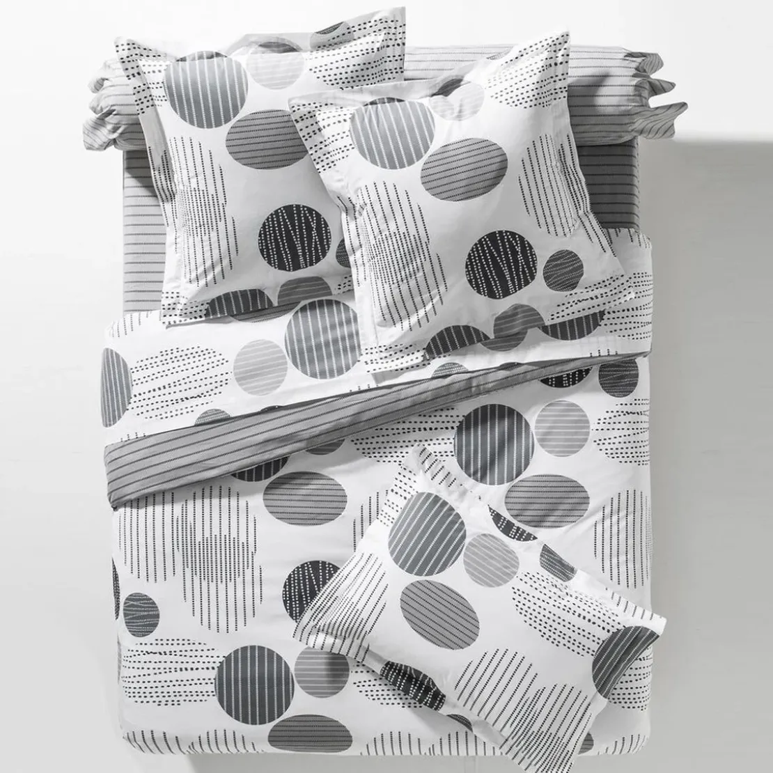BecquetDrap Plat en coton BAXLEY - gris