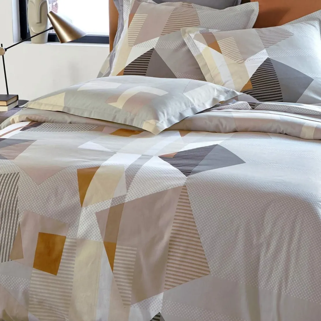 BecquetDrap plat en coton beige - CARAMEL