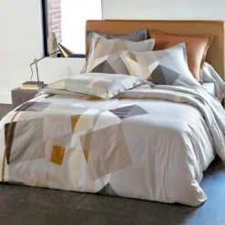 BecquetDrap plat en coton beige - CARAMEL