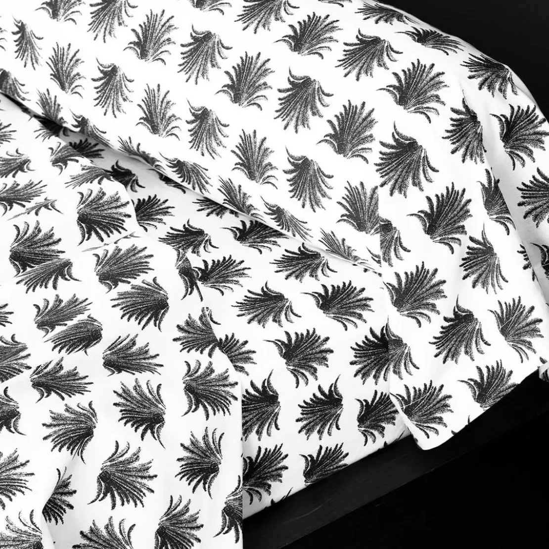 BecquetDrap plat en coton blanc - BLACK JUNGLE