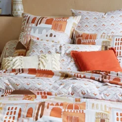 BecquetDrap plat en coton blanc cassé - SAHARA