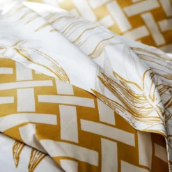 BecquetDrap plat en coton blanc à motif palmier - PALRI