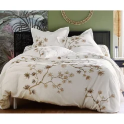 BecquetDrap plat en coton blanc cassé - MILA