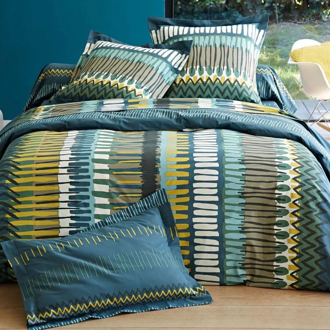 BecquetDrap plat en coton bleu - METISSE