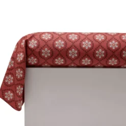 BecquetDrap plat en coton DISQUES SOLAIRES style folk - écru