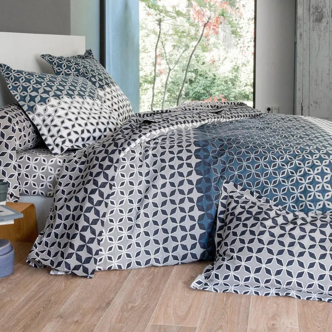 BecquetDrap plat en coton gris - THIBAULT