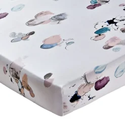 BecquetDrap plat en coton à motifs imprimés PASTELLE violet