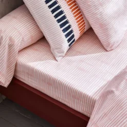 BecquetDrap plat en coton à motifs imprimés FLORENT Rose