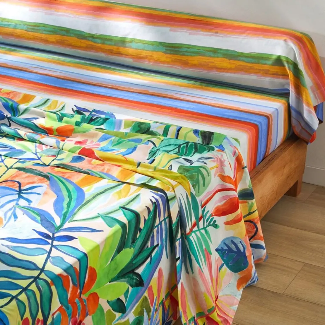 BecquetDrap plat en coton TROPIC DREAMS - Multicolore