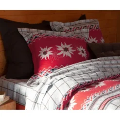 BecquetDrap plat en en flanelle de coton gris - MONTAGNARD