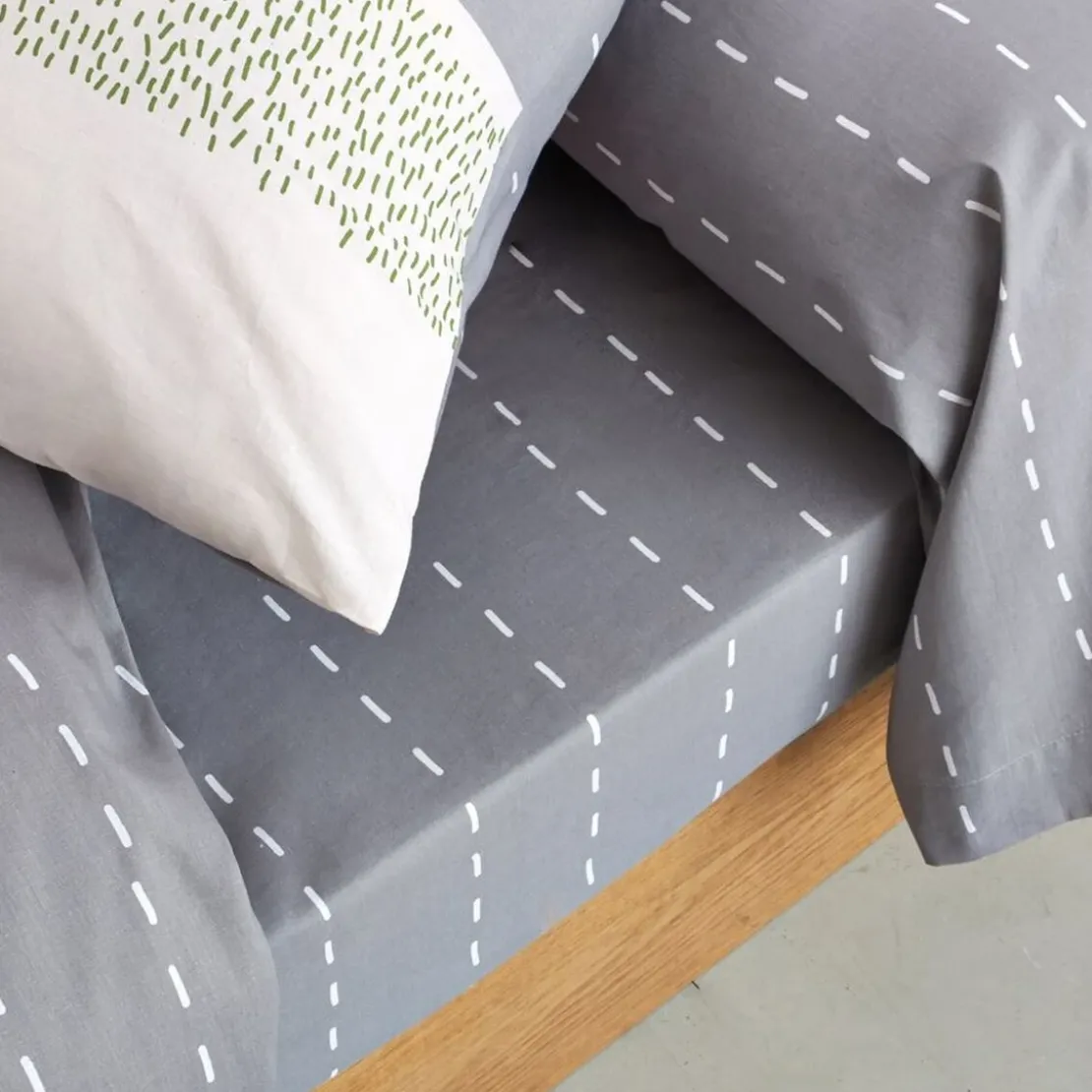 BecquetDrap plat enfant en coton gris - ROUTE