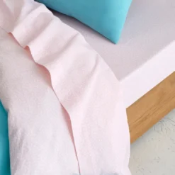 BecquetDrap plat enfant en coton rose à pois blancs - JU FILLETTE