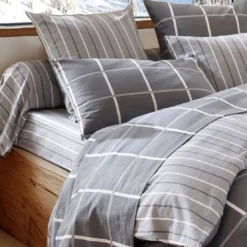 BecquetDrap plat en flanelle gris foncé - CARREAUX
