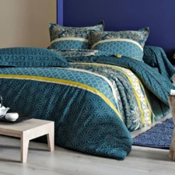 BecquetDrap plat en polycoton bleu - CUZCO