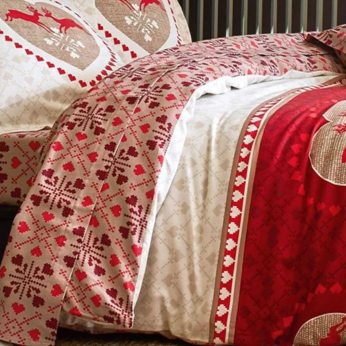 BecquetDrap plat flanelle SAUT DE BICHES - rouge