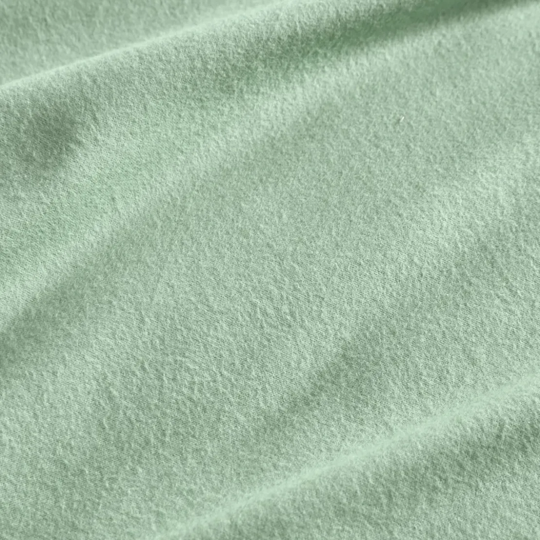 BecquetDrap plat FLANELLE UNI - vert amande