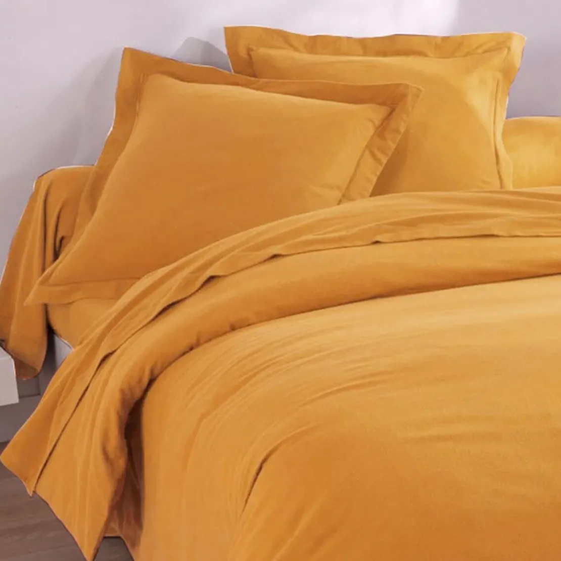 BecquetDrap plat FLANELLE UNI - jaune soleil