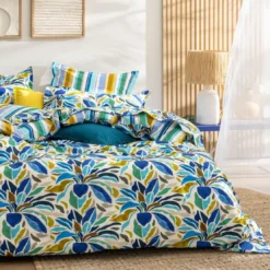 BecquetDrap plat fleurs multicolores FESTIVE
