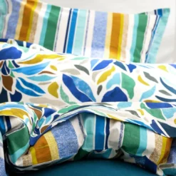 BecquetDrap plat fleurs multicolores FESTIVE