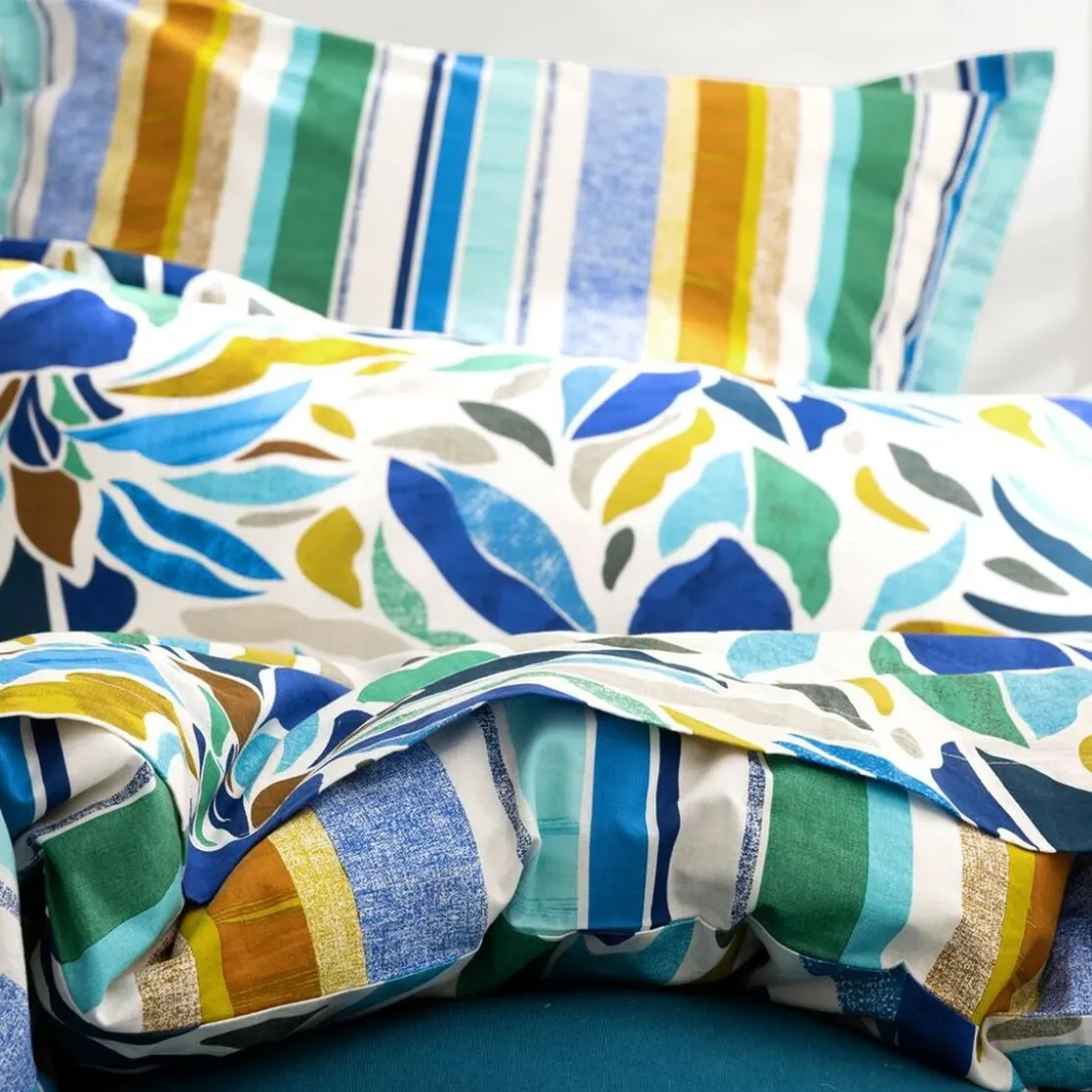 BecquetDrap plat fleurs multicolores FESTIVE