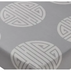 BecquetDrap plat gris anthracite à motif placé bambou rouge - NIPPON