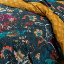BecquetDrap plat motif fleurs et paons DR. MAGNIFIQUE - multicolore