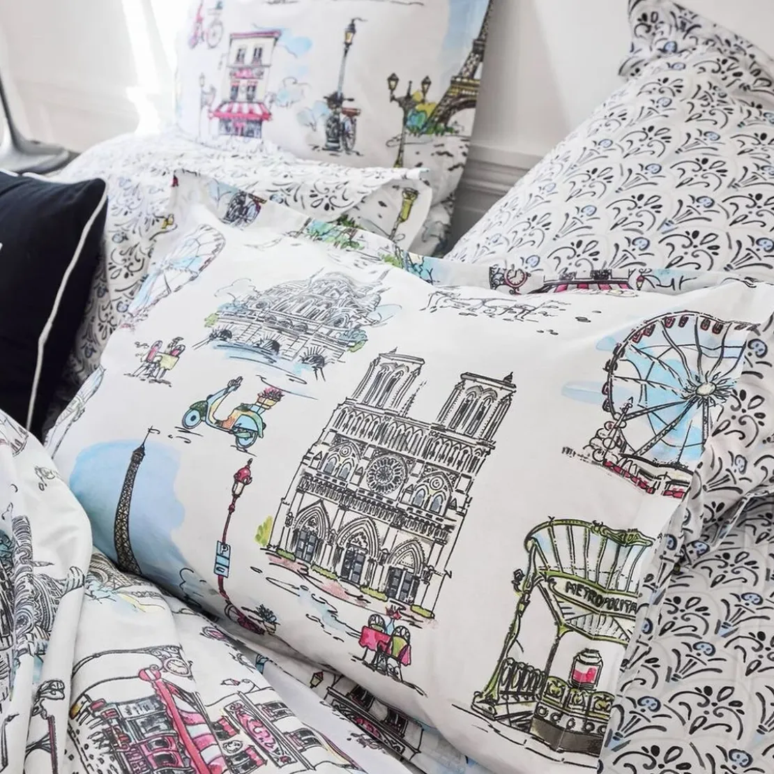 BecquetDrap plat PARISIEN multicolore