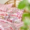 BecquetDrap plat percale de coton GAIETE D'ETE - rose