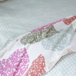 BecquetDrap Plat polycoton LOVERS à motif coeur - rose