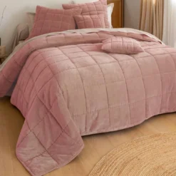 BecquetEdredon léger en coton rose poudré - VALOU