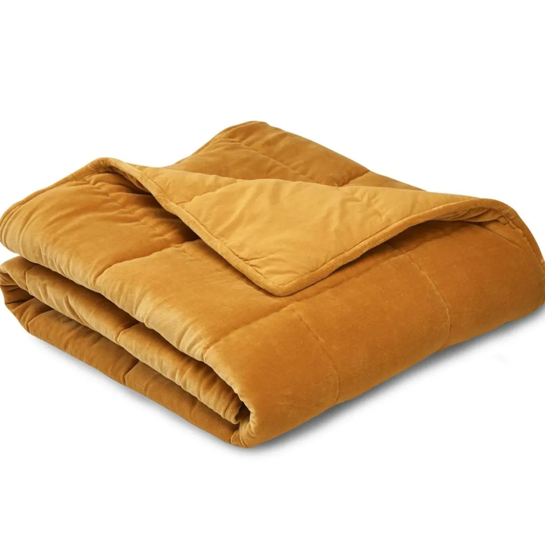 BecquetEdredon léger en coton velours jaune - VALOU