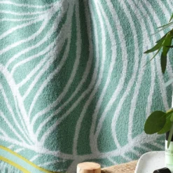 BecquetGant de toilette en Coton Eponge à motifs EUCALYPTUS Vert menthe