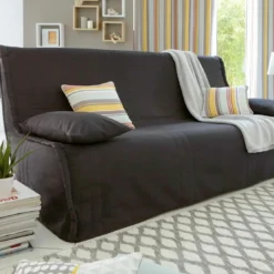 BecquetHousse BZ matelassée en polyester gris charbon - KEVARA
