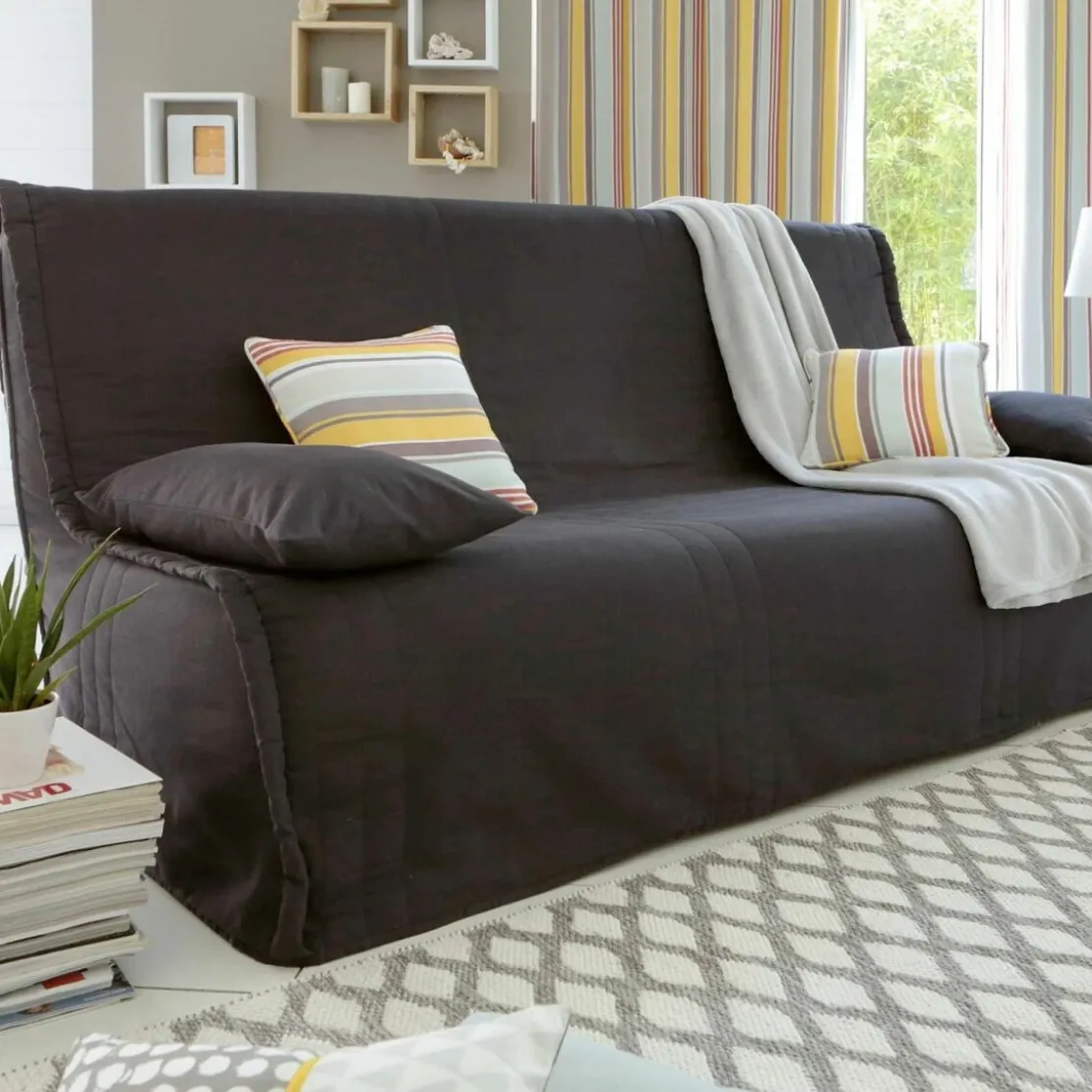 BecquetHousse BZ matelassée en polyester gris charbon - KEVARA