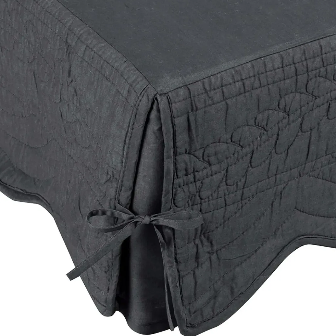 BecquetHousse cache-sommier en BOUTIS BAILLARG gris ficelle