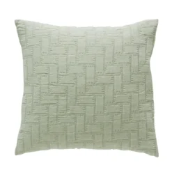 BecquetHousse coussin, oreiller tissé en polyester jacquard floqué CL.LADRI vert